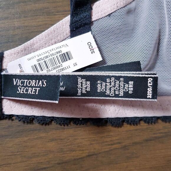 NEW Victoria's Secret Lined Plunge‎ Bra 32DD 32E - Picture 8 of 10